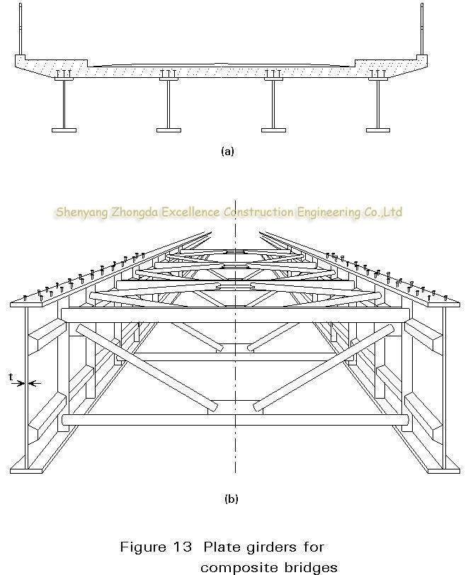 강철 구조물 대들보 fabrication/AWS D1.5에 의하여 용접되는 강철 구조상 교량 프로젝트/강철 구조물 광속 교량 제작