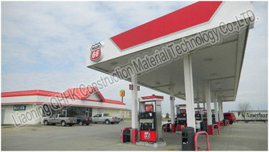 Prefabricated Steel Roof Trusses Shed Building Space Frame Petrol Station Design